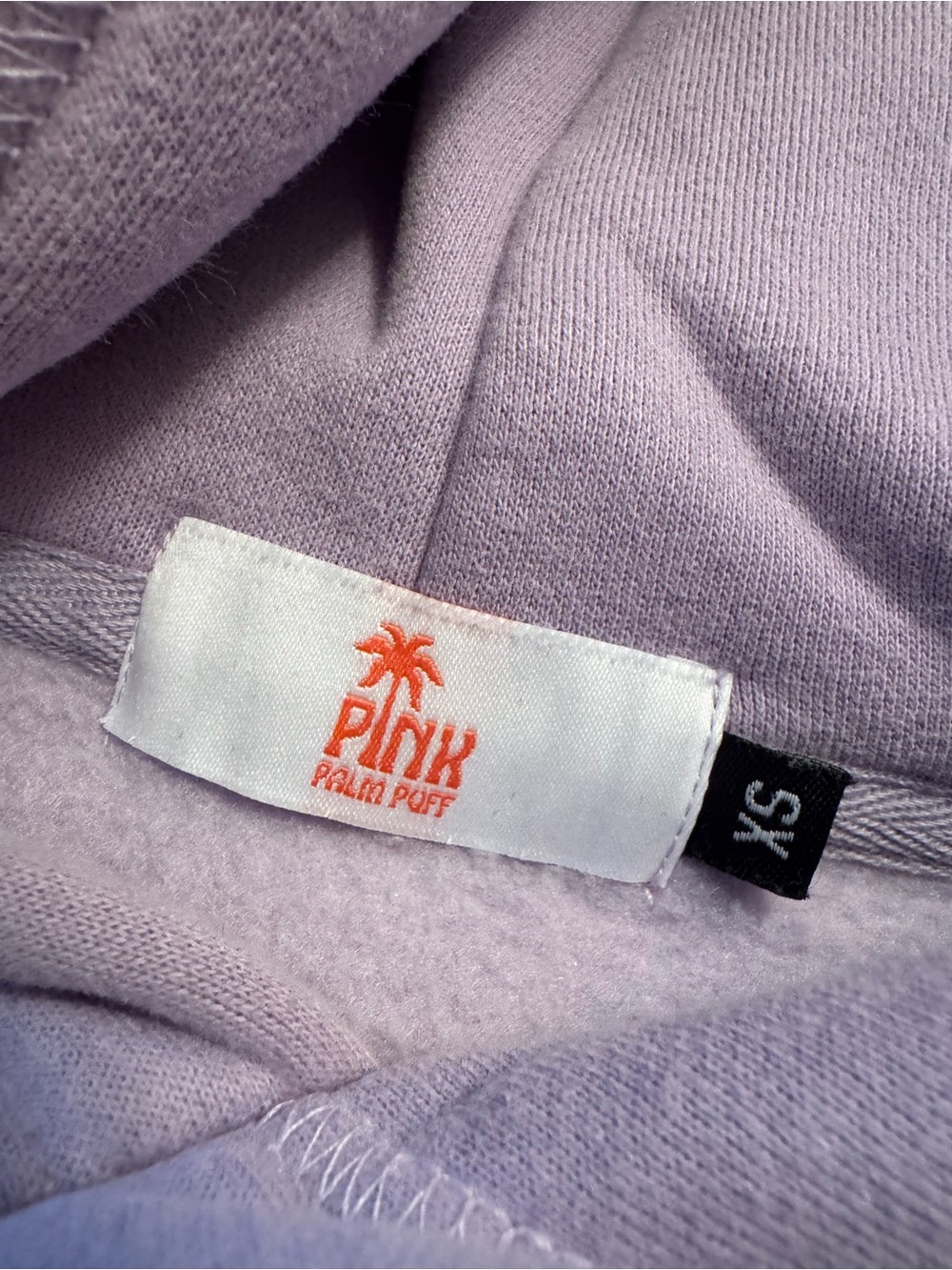 Purple “For The Hope of It All” Pink Palm Puff Hoodie - Picture 2 of 7